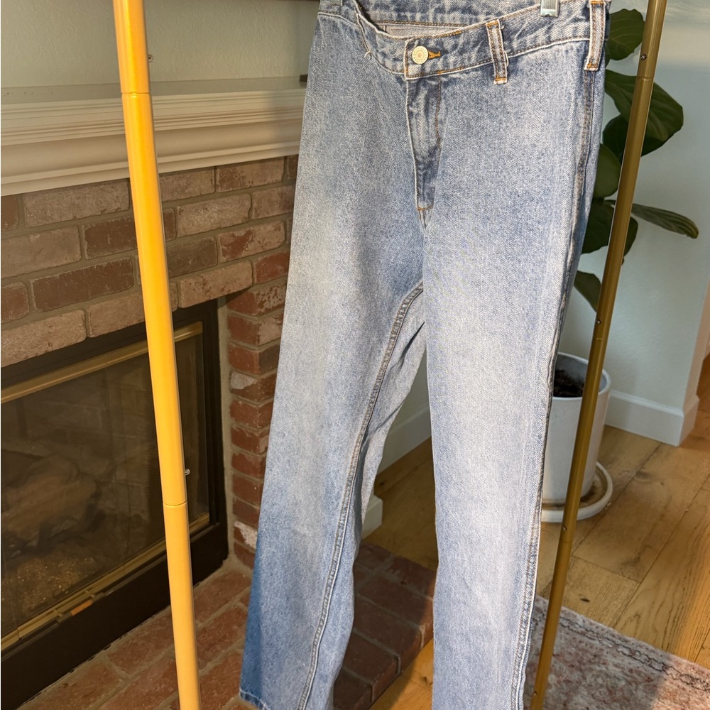 Brandy Melville Blue Denim Button Detail